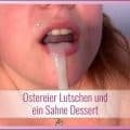 KimberlyCaprice - Easter egg sucking and a cream dessert