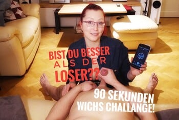 Bea-Buttercup - Desafío de masturbarse en 90 segundos. - ¿Eres mejor que el perdedor?