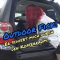 Outdoor sex in the trunk with Bea Buttercup