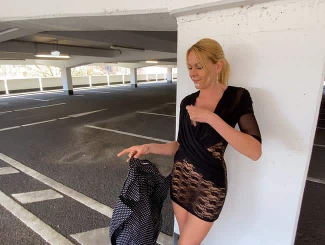 Forbidden public anal fuck in the parking garage with the horny milf Miley Weasel