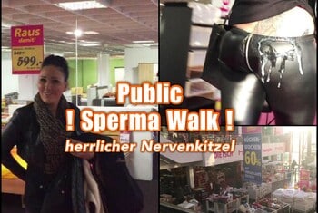 Aufregender öffentlicher Sperma Walk von Mira-Grey