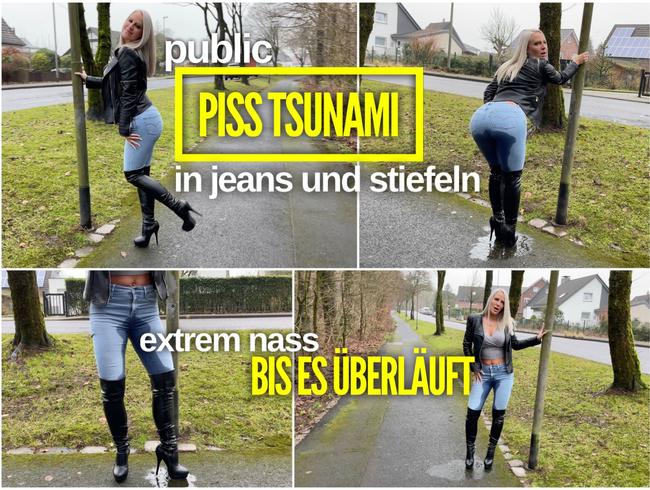 PISS Flut in Jeans und Stiefeln! @ Lara-CumKitten
