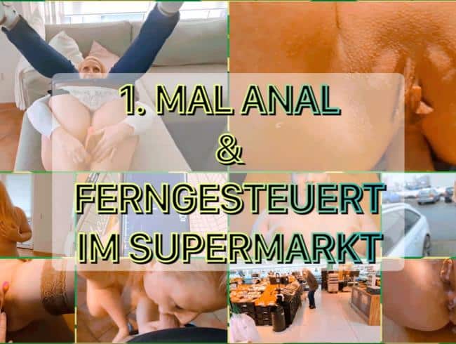 Violent! 1st time anal and remote controlled in the supermarket [Julia-Winter]
