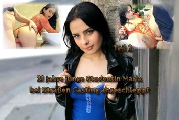 German-Scout - Sexy Studentin Maria bei Straßen Casting gefickt!