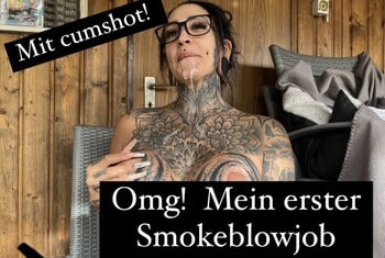 Mein erster Smoking Blowjob + Cumshot @ stifflersmoom