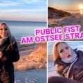Fisting público en la playa del Mar Báltico con Lisa-Sophie