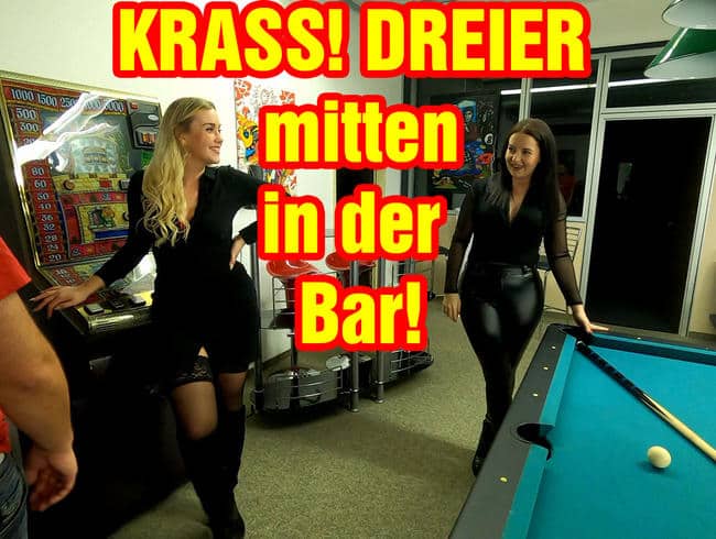 EmmaSecret - AWESOME! THREESOME in the middle of the bar!