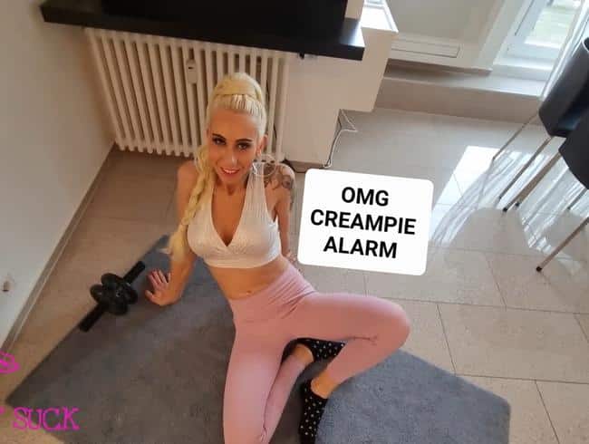 Doggy fuck in leggings with candy suck! + Creampie