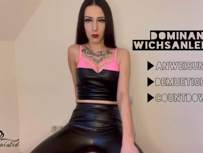 Dominant jerk off instructions from the latex slut Trixie-Tainted