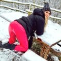 3-hole fuck in the snow with Lisa-Sophie