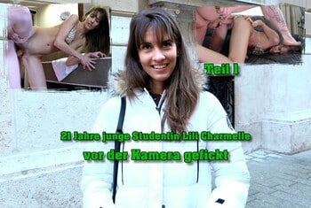German-Scout - Sexy Studentin vor der Kamera flachgelegt