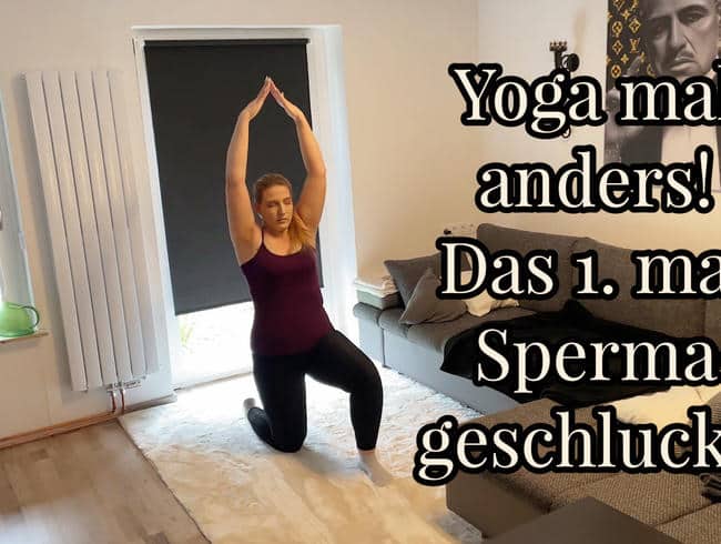 Yoga mit JULIA-WINTER endet mit meinem 1. Mal Sperma schlucken