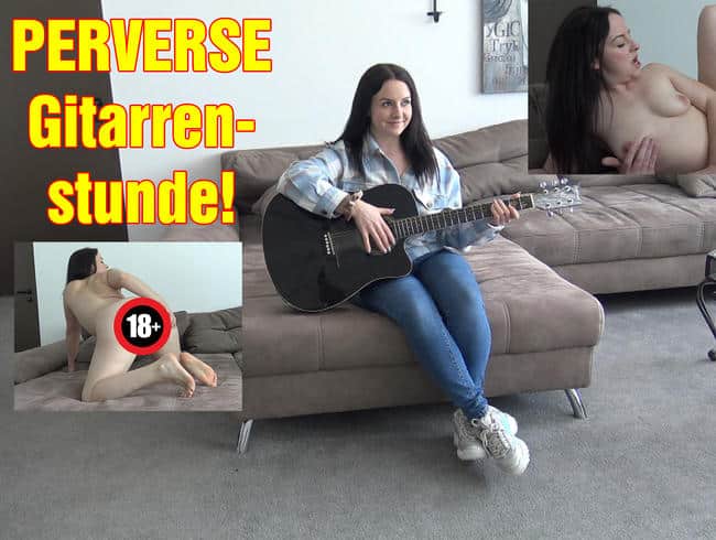 EmmaSecret - Follada de perrito en la lección de guitarra