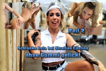 German-Scout - Skinny Girl beim Straßen Casting AO gebumst