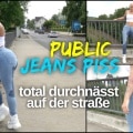 Lara-CumKitten: Piscio nei miei jeans in mezzo alla strada