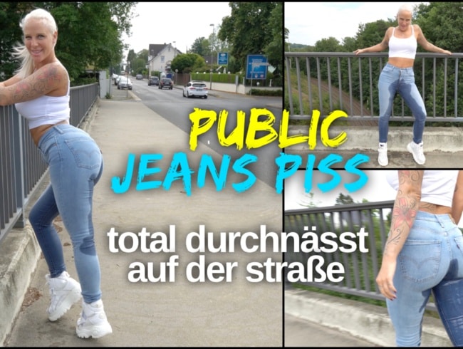 Lara-CumKitten: Ich pisse mir mitten auf der Straße in die Jeans