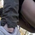 Unrestrained forest piss from Elli-Young