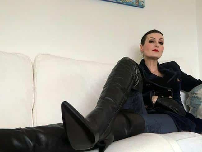 LadyVictoria - Boot Mistress: Play with your nipples and your cock