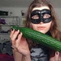 Coco-Belle - Teen girl shoves a cucumber in her cunt