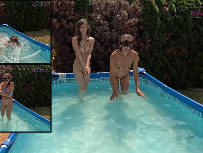 Lots of nudity in the pool with NylonTeenBitch
