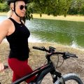 Dirty bike ride with Daynia! Sperm face & piss cunt