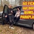 AO bitch on the fuck parking lot hunting for a cock! (EmmaSecret)