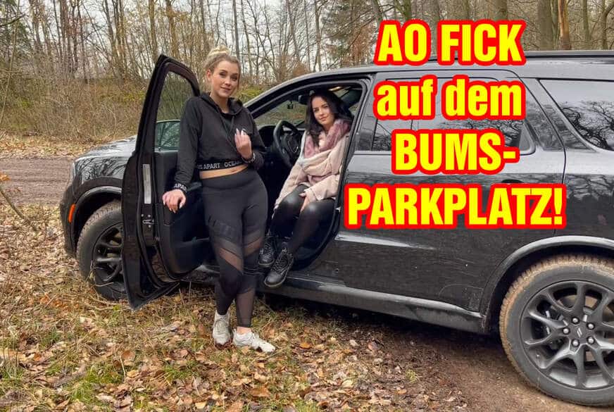 AO bitch on the fuck parking lot hunting for a cock! (EmmaSecret)