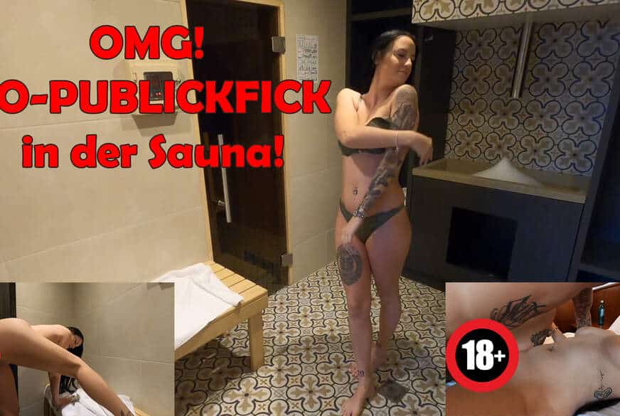 (LacyLynn) Risky public fuck in the sauna! Without rubber