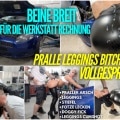 Leggings Bitch gets wanked in the workshop @ Lara-CumKitten