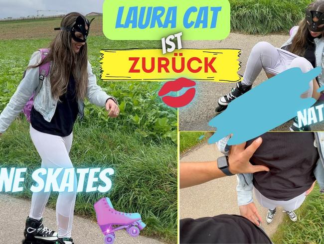 Orinando travieso en patines en línea @ Laura-Cat