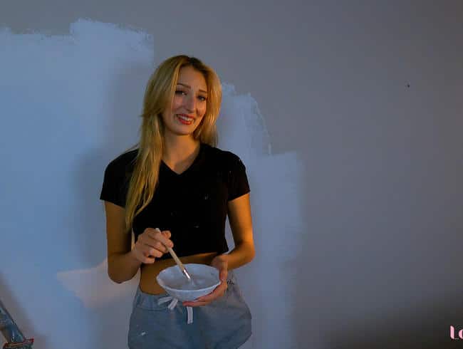 LolaLohse - ¡Follada caliente con el pintor! ¡¡No sólo quería darle una mano de pintura a la pared!! :D