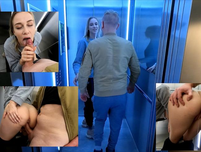 Sperma für SIRENA SWEET im Fahrstuhl