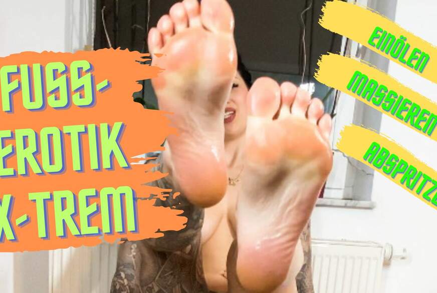 Foot Erotic Extreme! Oiling, massaging, cumming! by KiraKane